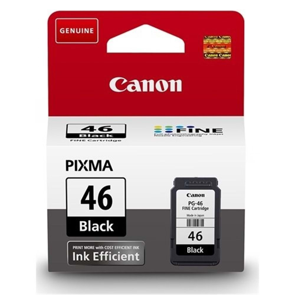 CANON PG-46 Siyah Mürekkep Kartuş