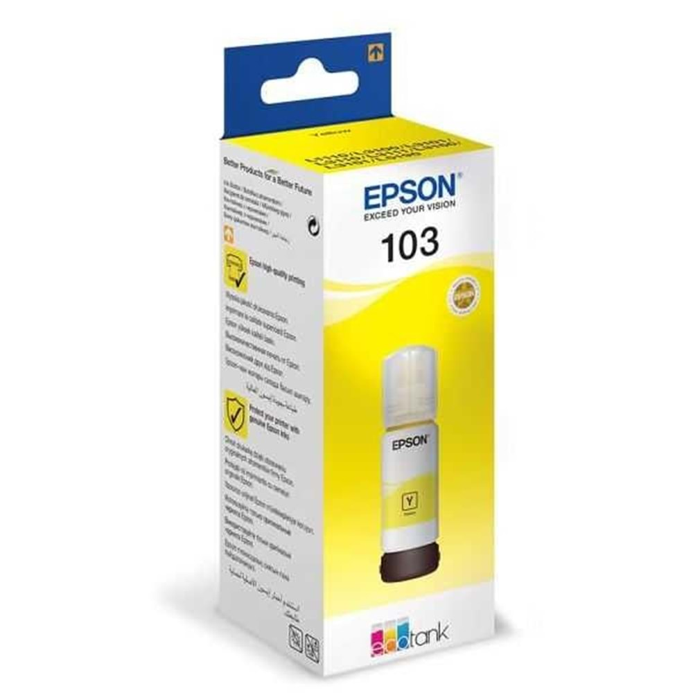 EPSON T00S44A 103Y Sarı 65ml Tanklı Sistem Mürekkebi