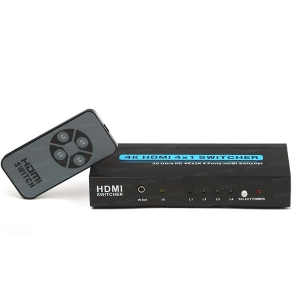 DARK 5port DK-HD-SW4X1K 5port HDMI (giriş) 1port HDMI (çıkış) 4K HDMI Switch