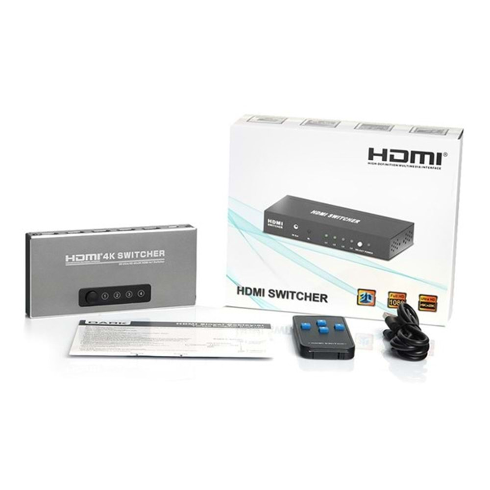 DARK 5port DK-HD-SW4X1K 5port HDMI (giriş) 1port HDMI (çıkış) 4K HDMI Switch