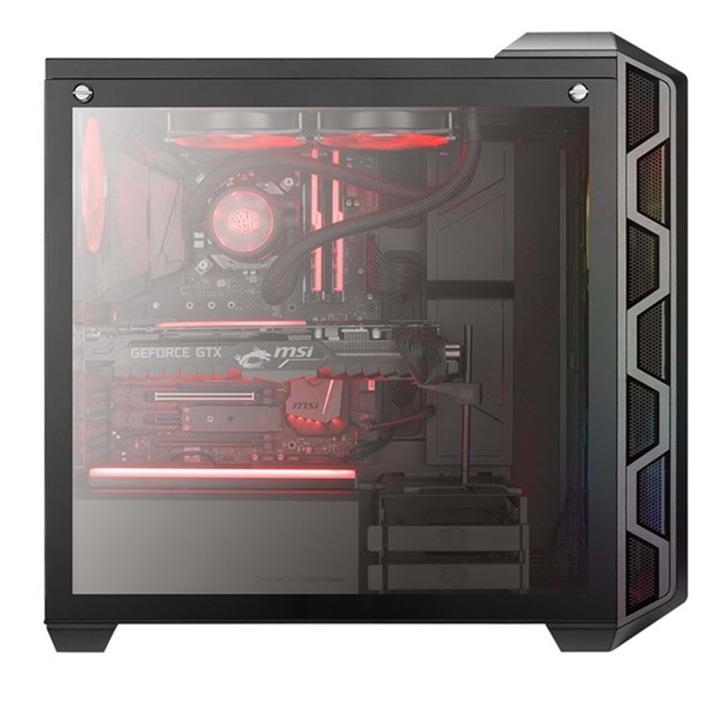 COOLERMASTER 750W 80+ BRONZE H500 TG MCM-H500-IGNB75-S03 Gaming Mid-Tower PC Kasası