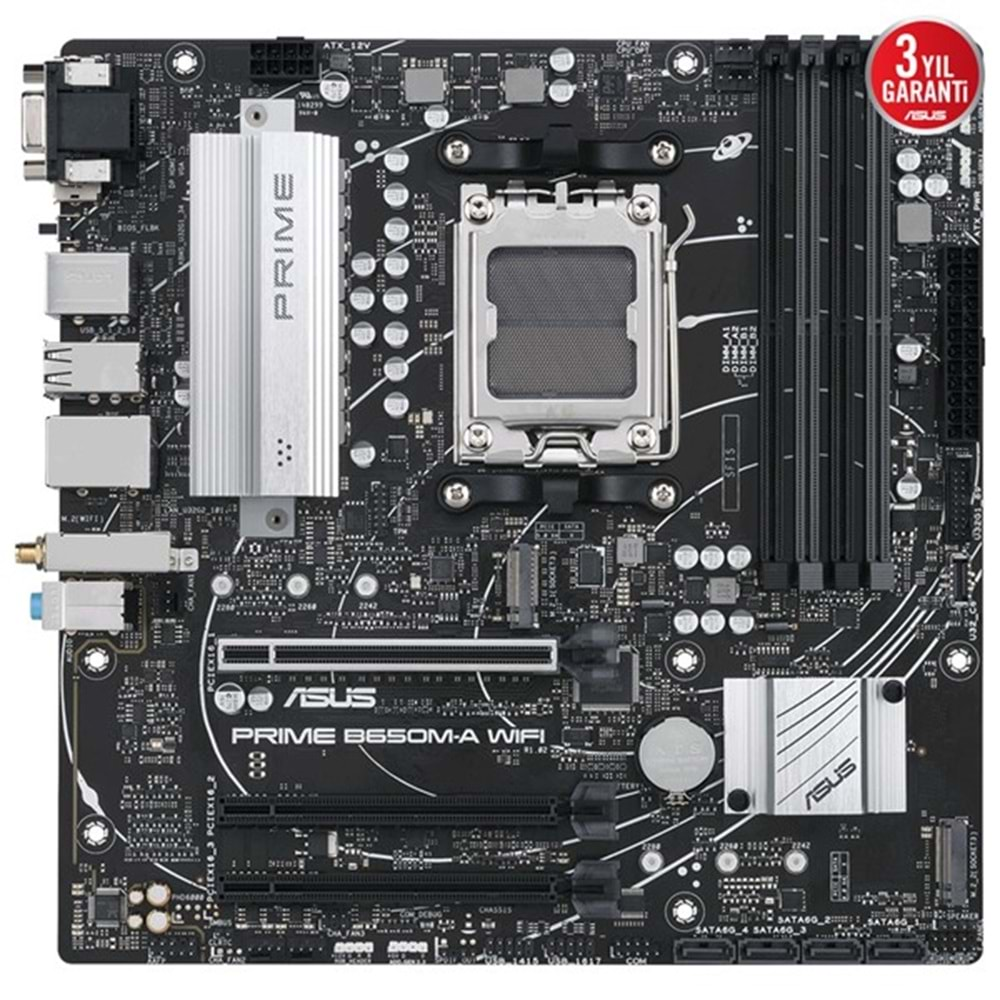 ASUS PRIME B650M-A WIFI-6 DDR5 HDMI DP PCIe 16X v4.0 AM5 mATX