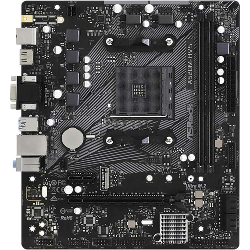 ASROCK A520M-HVS DDR4 HDMI PCIe 16X v4.0 AM4 mATX