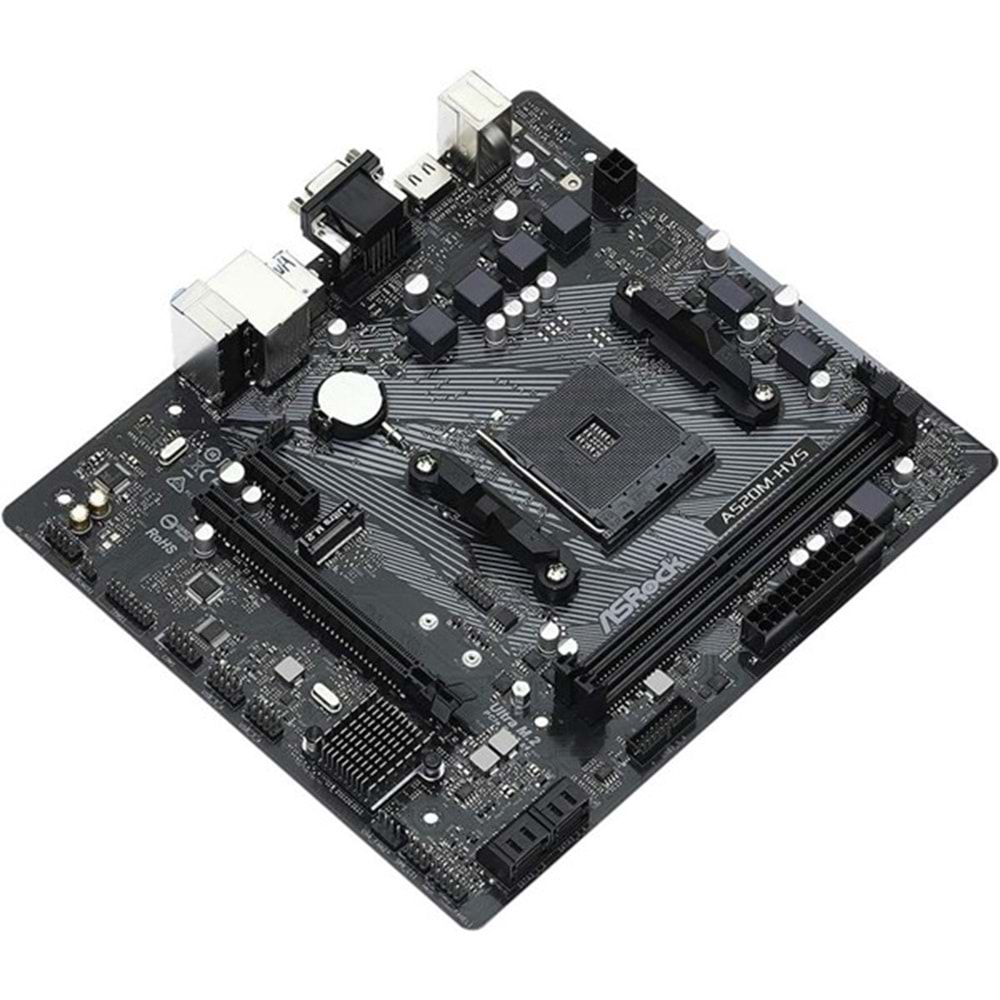 ASROCK A520M-HVS DDR4 HDMI PCIe 16X v4.0 AM4 mATX