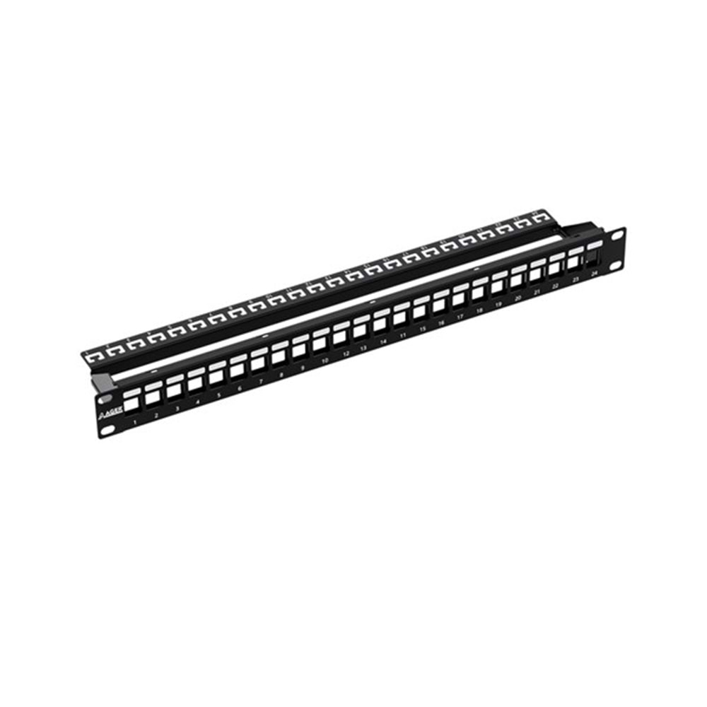 AGER 1U 24port Cat6 Utp Boş Patch Panel AC-610-24