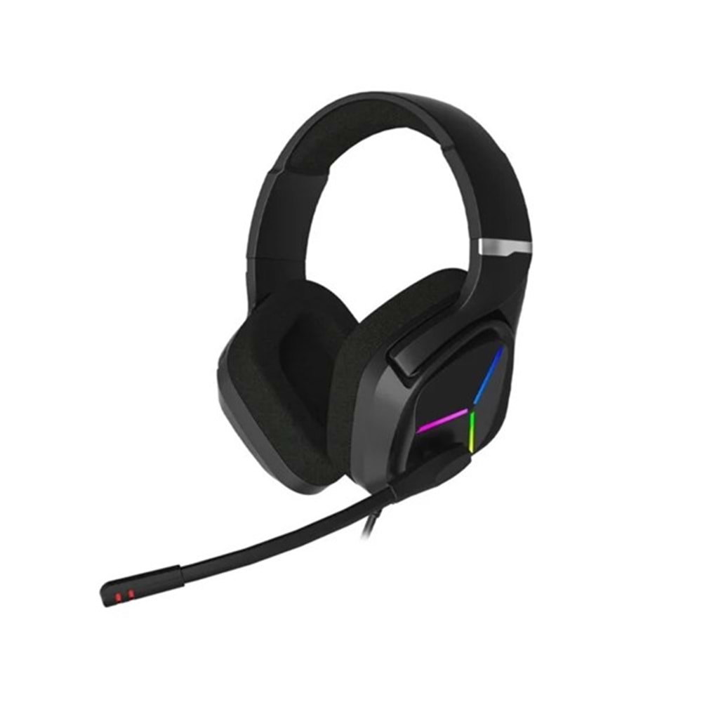 LENOVO LECOO HT406 Stereo USB 3.5mm Jack RGB Led Aydınlatma Siyah Gaming Mikrofonlu Kulaklık