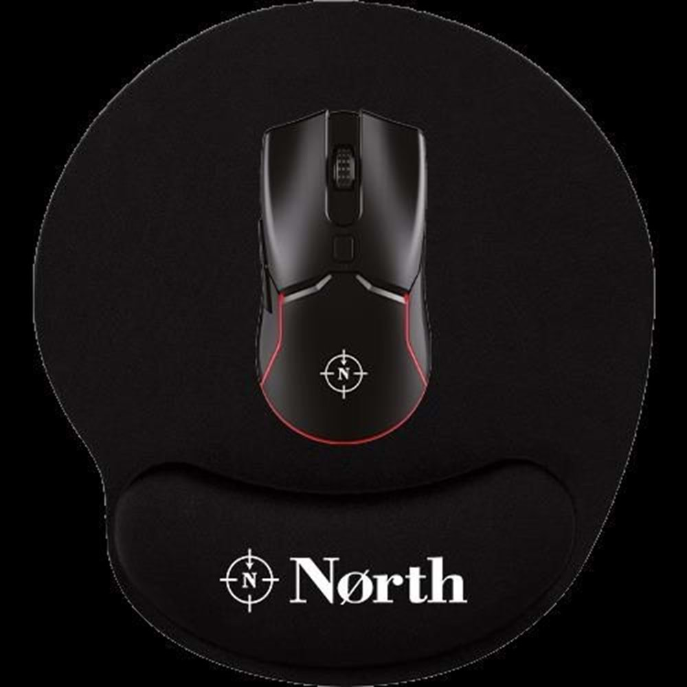 NORTH AirFly Premium Quality Bilek Destekli Siyah Gaming Mouse Pad