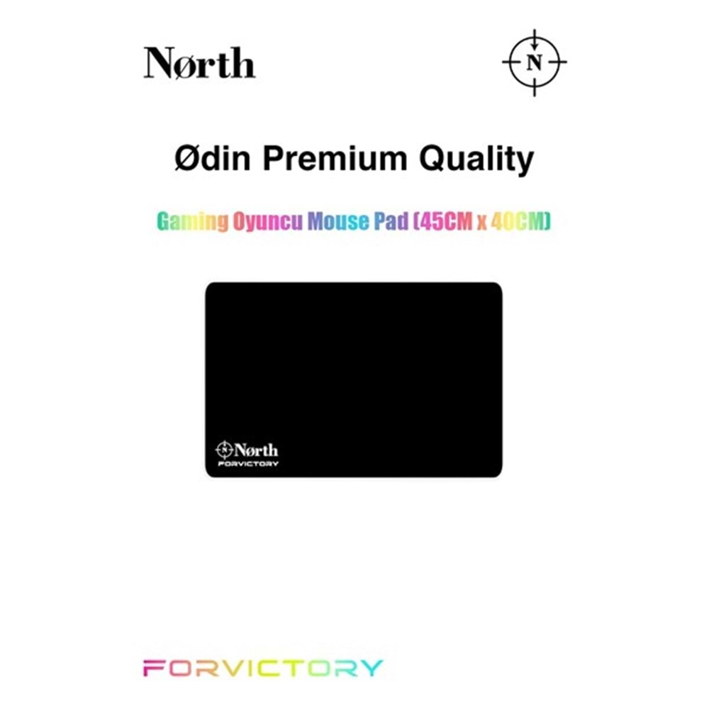 NORTH Odin Premium Siyah Gaming Mouse Pad 45x40cm