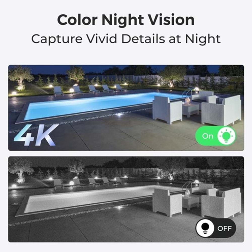 REOLINK 8MP DOME Motorize 5x Zoom P437 IP Güvenlik Kamerası PoE IP67, Renkli