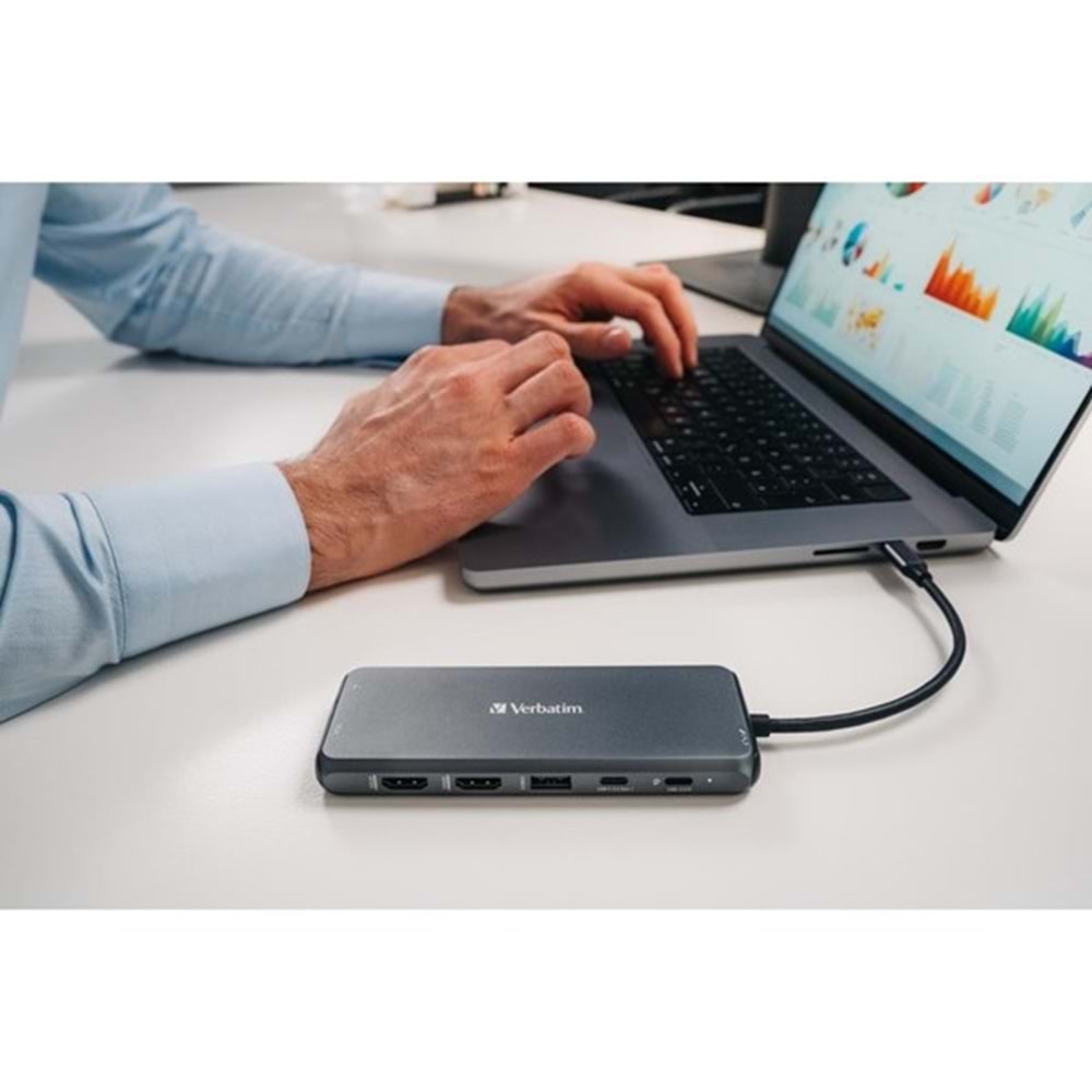 VERBATIM 14port CMH-14 USB-C Pro Çok Bağlantı Noktalı Dock