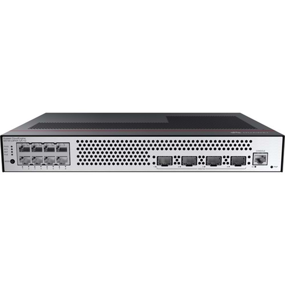HUAWEI 8port S5735-L8P4X-QA-V2 GIGABIT 4-SFP 10GbE 125W YÖNETİLEBİLİR POE SWITCH