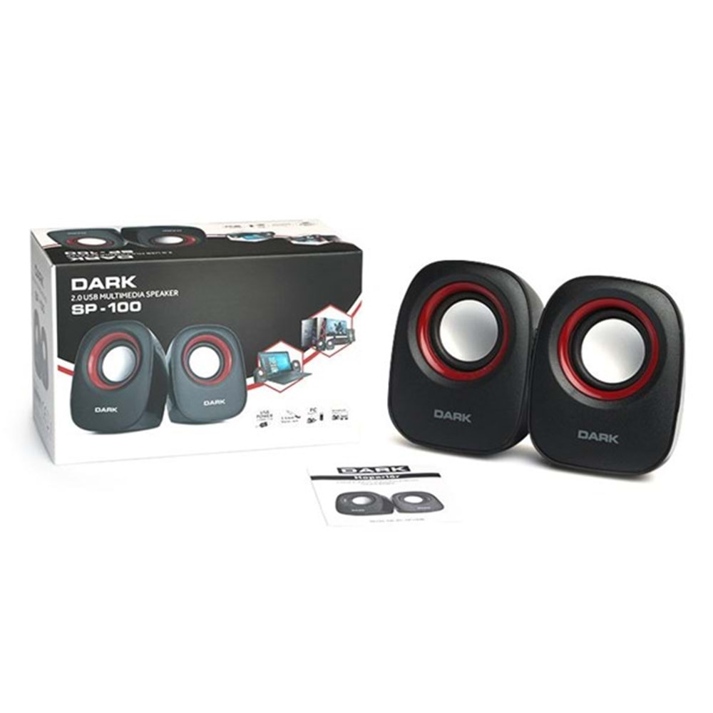 DARK SP100B 1 1 Multimedia USB Speaker Siyah