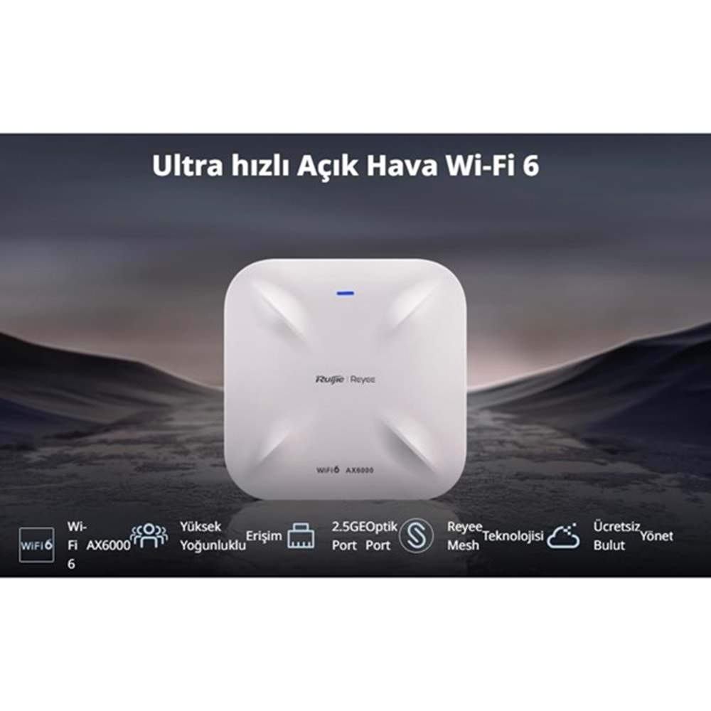 RUIJIE REYEE RG-RAP6260(H) AX6000 GIGABIT 300METRE HARİCİ ACCESS POINT
