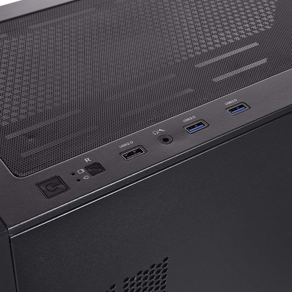 THERMALTAKE 650W 80+ BRONZE H390 TG CA-3Y9-65S1WE-00 4-RGB FANLI GAMING MIC TOWER PC KASASI