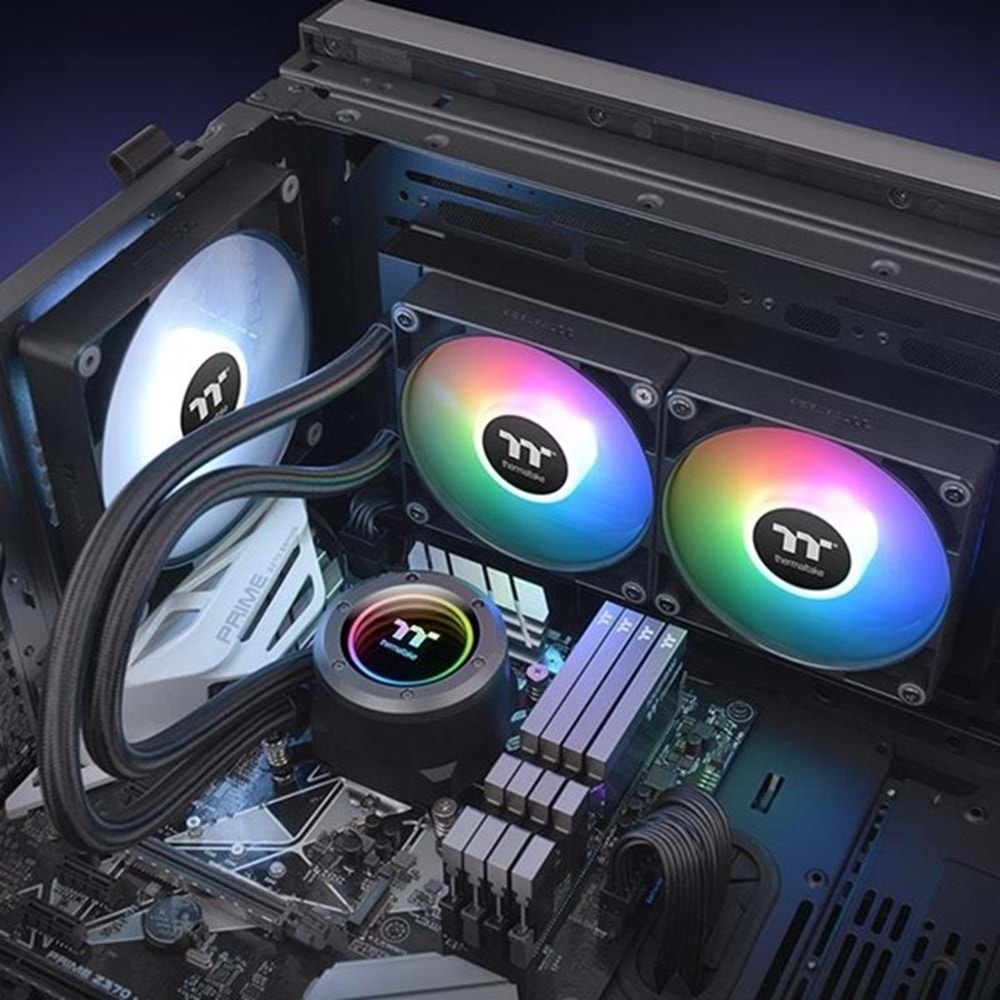 THERMALTAKE 240MM TH240 v2 CL-W361-PL12SW-A ARGB AM5-1851P SIVI SOĞUTMALI İŞLEMCİ FANI