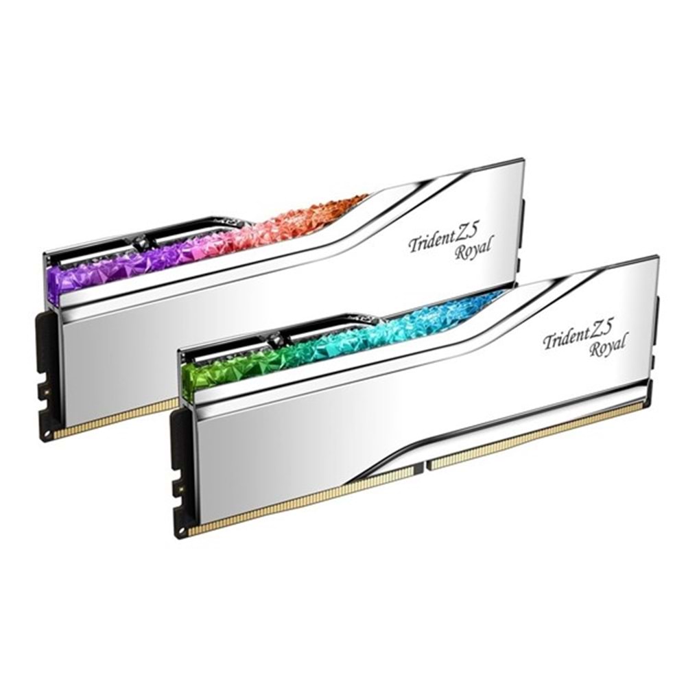 GSKILL 32GB (2X 16GB) DDR5 6400MHZ CL32 RGB DUAL KIT PC RAM TZ5 ROYAL SILVER F5-6400J3239G16GX2-TR5S