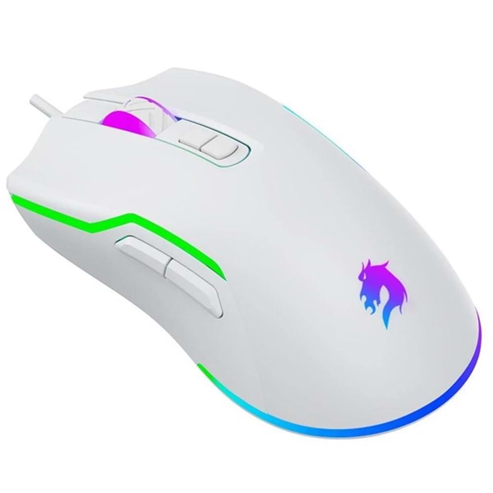 GameBooster M18 Inferno 2.4ghz RGB Aydınlatmalı Beyaz Profesyonel Gaming Mouse