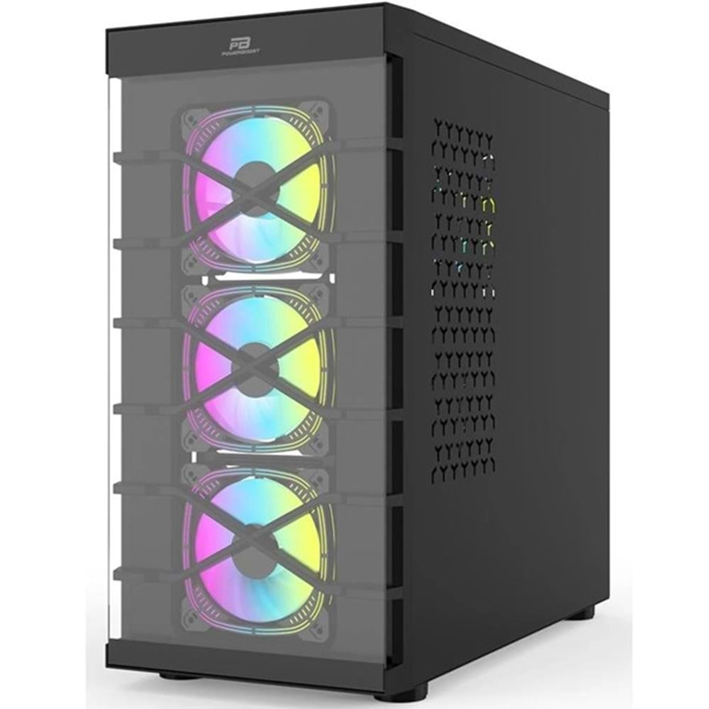 POWERBOOST PB-GR222BB 7-RGB FANLI GAMING MID-TOWER PC KASASI 