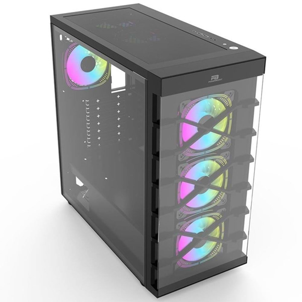 POWERBOOST PB-GR222BB 7-RGB FANLI GAMING MID-TOWER PC KASASI 