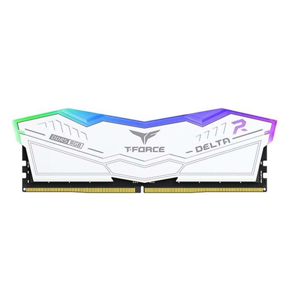 TEAM 32GB (2X 16GB) DDR5 6400MHZ CL40 RGB DUAL KIT PC RAM T-FORCE DELTA WHITE FF4D532G6400HC40BDC01 BEYAZ