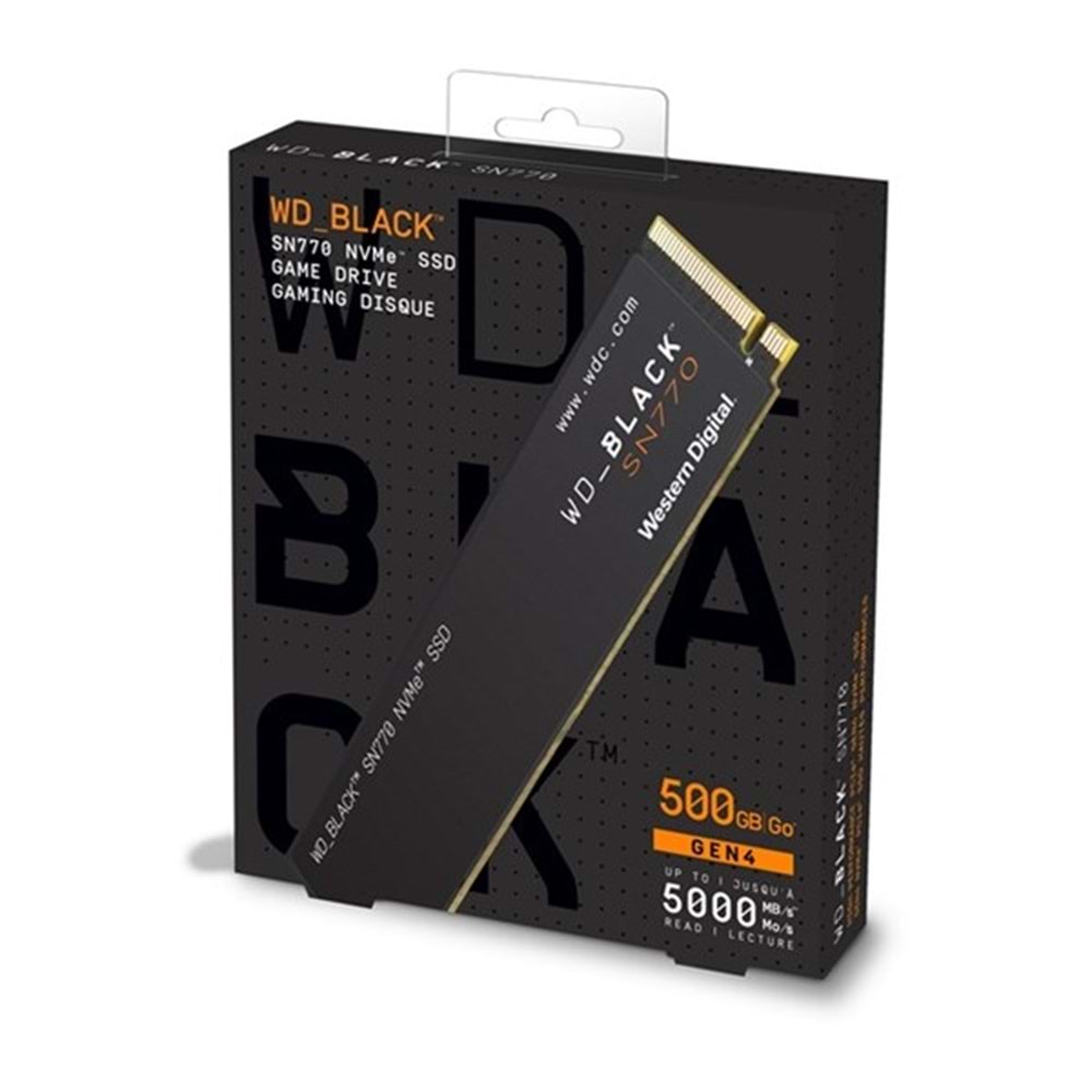 WD 500GB BLACK SN770 5000-4000MB/s WDS500G3X0E M2 NVME GEN4 DİSK