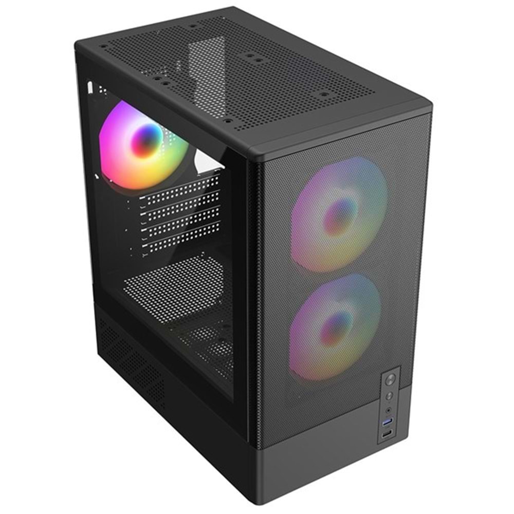 FRISBY 550W FC-8975B GAMING MICRO-TOWER PC KASASI