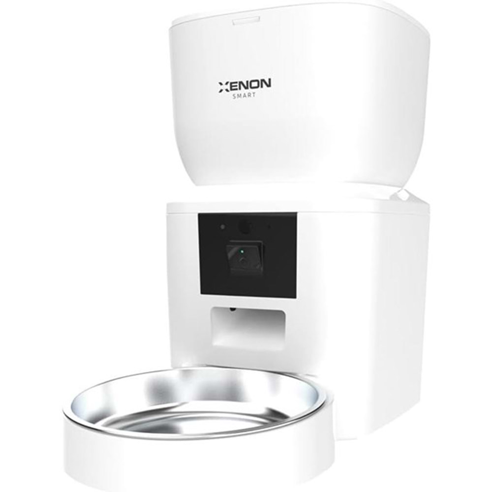 XENON SMART X8604 Akıllı Otomatik Kedi Mama Kabı Beyaz