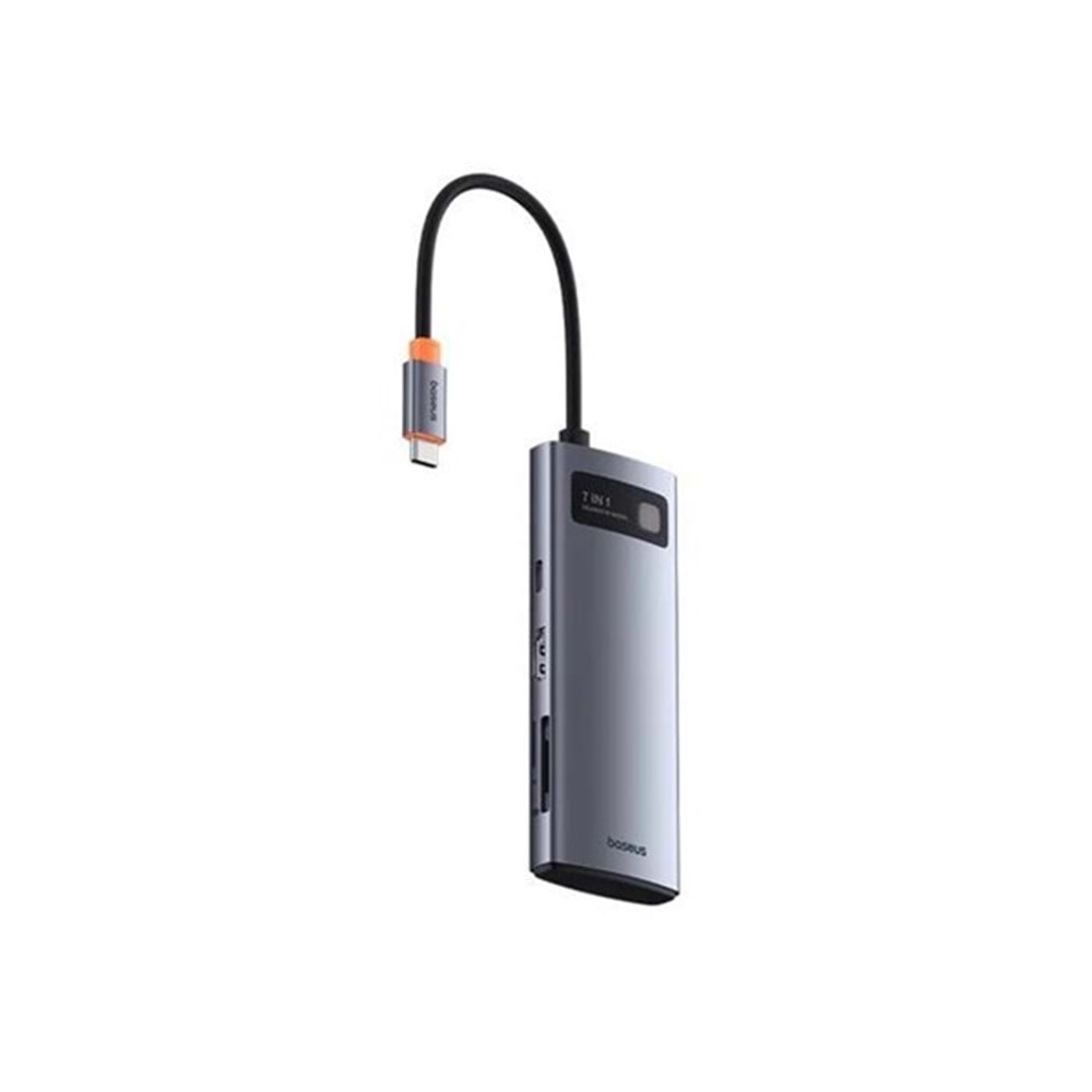BASEUS STARJOY GRI 7IN1 MULTIFONKSIYONEL HUB ADAPTÖR B00030708811-00 