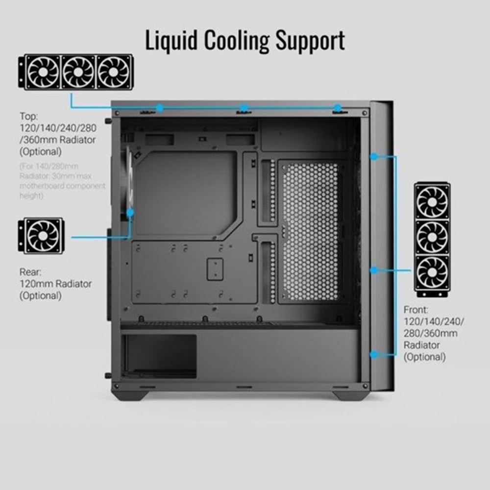 AEROCOOL D502A GAMING MID-TOWER PC KASASI