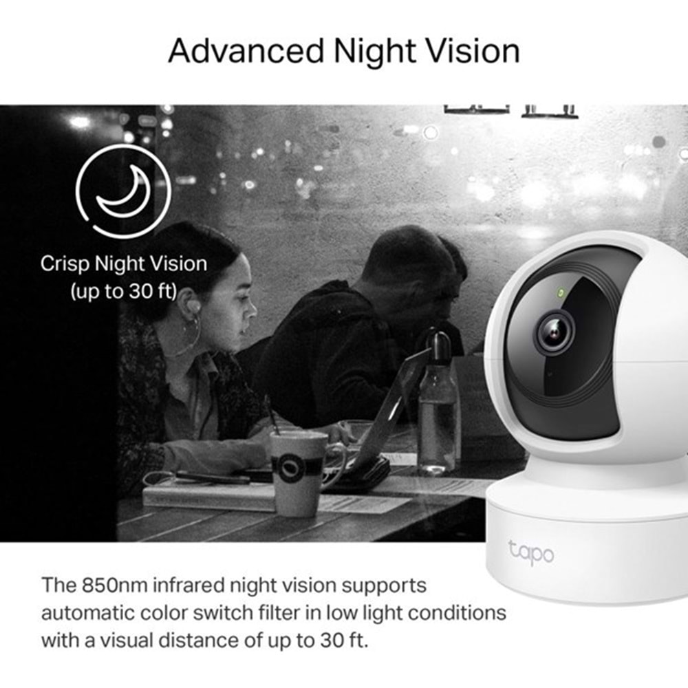 TP-LINK Tapo C212 Yeni Yatay/Dikey Ev Güvenliği Wi-Fi Kamerası