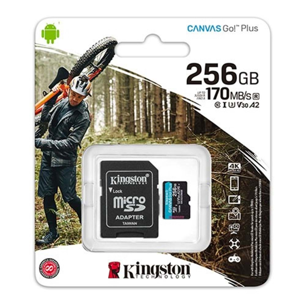 KINGSTON 256GB microSD CanvasGo SDCG3/256GB HAFIZA KARTI