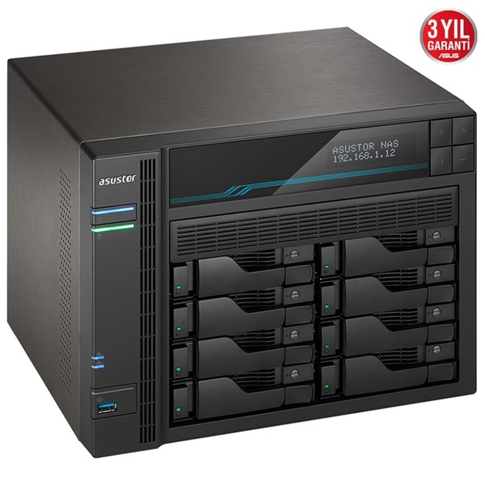 ASUSTOR AS6508T ATOM QC- 8 GB RAM- 8-diskli Nas Server (Disksiz)	