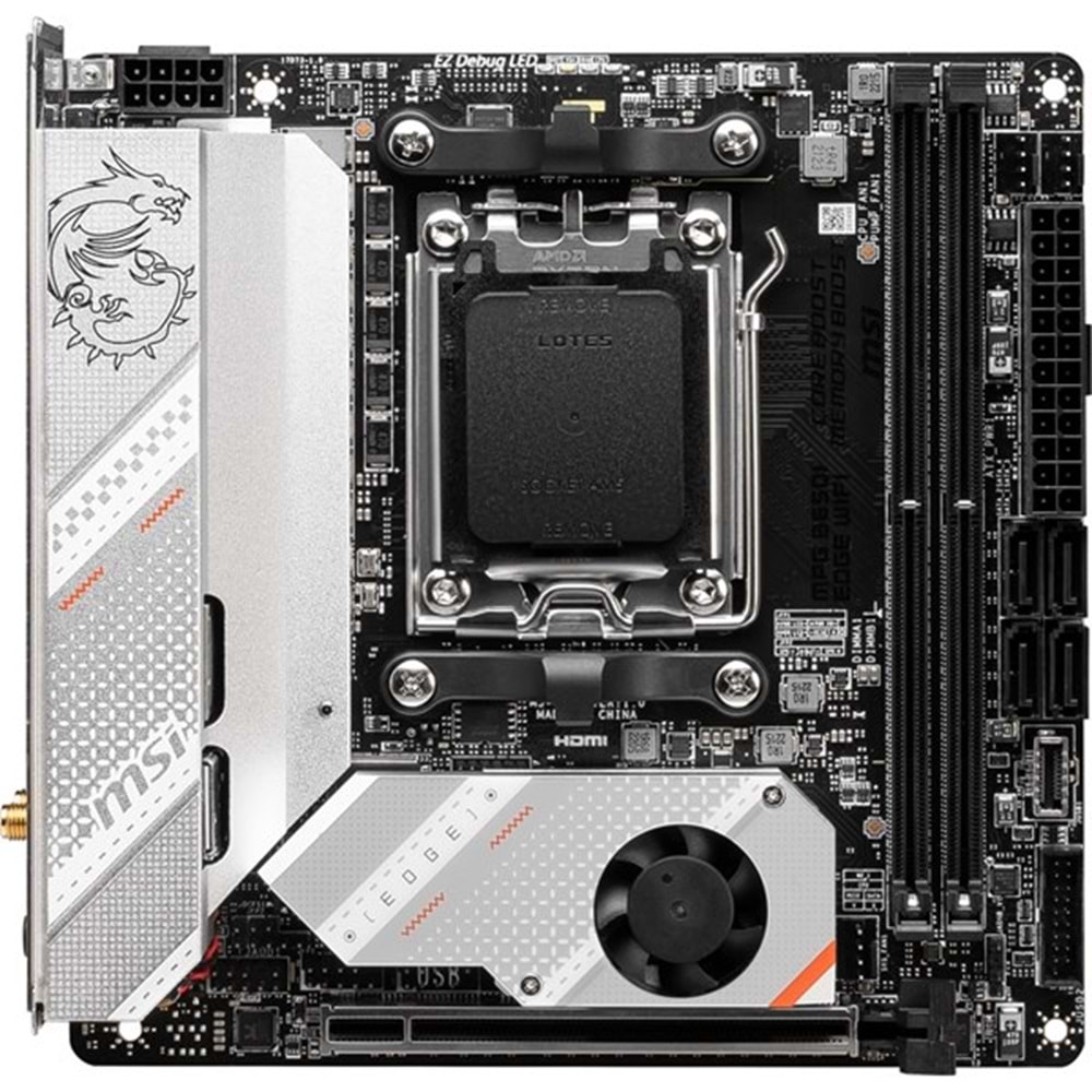 MSI MPG B650I EDGE WIFI-6E DDR5 HDMI-DP PCIE 4.0 AM5 mITX