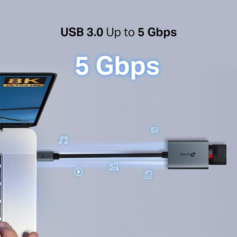 TP-LINK UA440C USB 3.0 Type-C - SD ve microSD 4.0 Kart Okuyucu