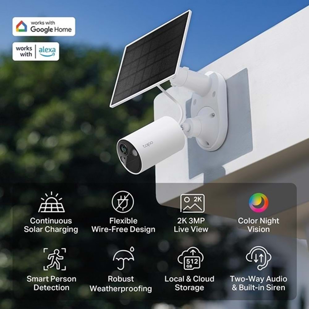 TP-LINK 3MP TAPO C410 KIT Güneş Enerjili IP Güvenlik Kamerası Kiti