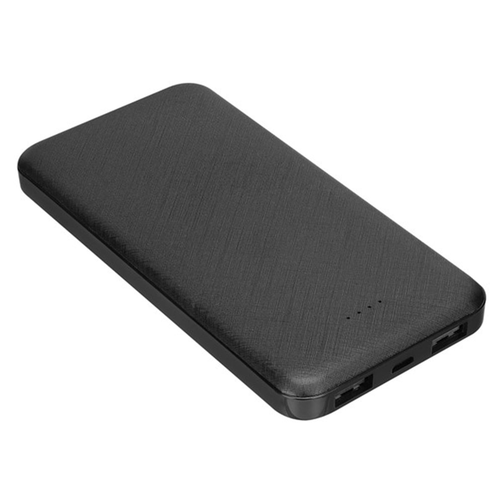 Asonic AS-P10 10000mAh 2*USB Output Powerbank Siyah Taşınabilir Pil Şarj Cihazı