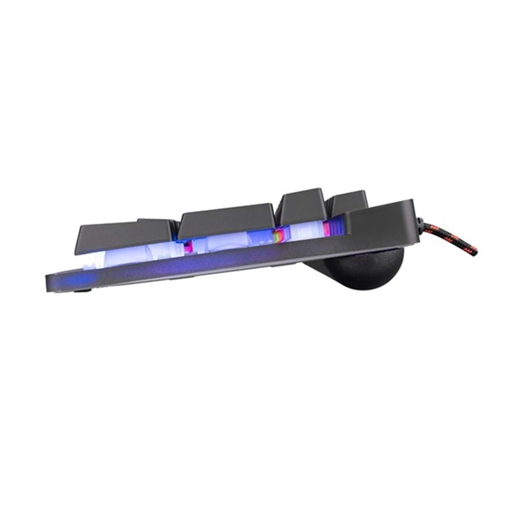 EVEREST KB-GX9 Siyah USB Gökkuşağı Renkli Aydınlatmalı LC Layout Standart Gaming Klavye