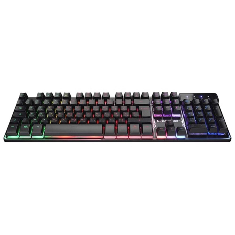 RAMPAGE KM-RX9 CYPHER Siyah Usb Gökkuşağı Zemin Aydınlatmalı French/Arabic Layout Standart Oyuncu Klavye + Mouse Set