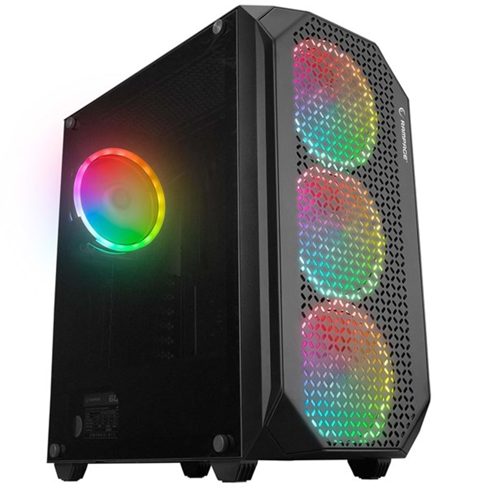 RAMPAGE 600W 80+ BRONZE ZUKO GAMING MID-TOWER PC KASASI