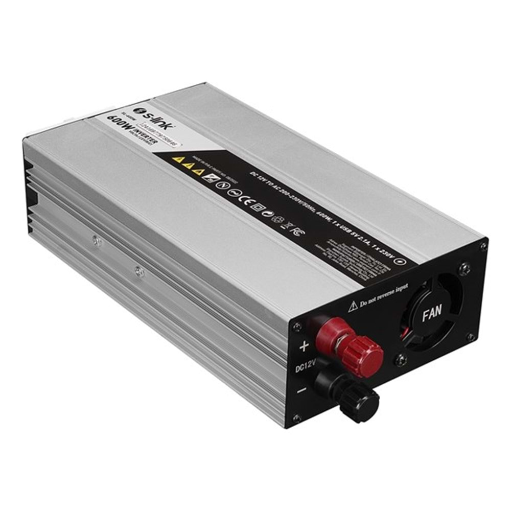 S-LINK SL-600W 600W DC12V-AC230V İnverter