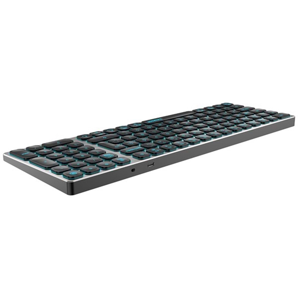 Everest KB-BT98 Beyaz/Gri Bluetooth Ultra İnce+Şarjlı Q Mac/Win/Android/Ios Uyumlu Kablosuz klavye