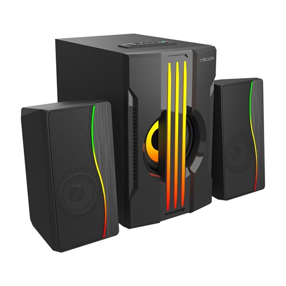 MIKADO MD-254 2+1 25W(5w*2+15w) Usb+SD+Fm Bluetooth Destekli RGB Ses Sistemi