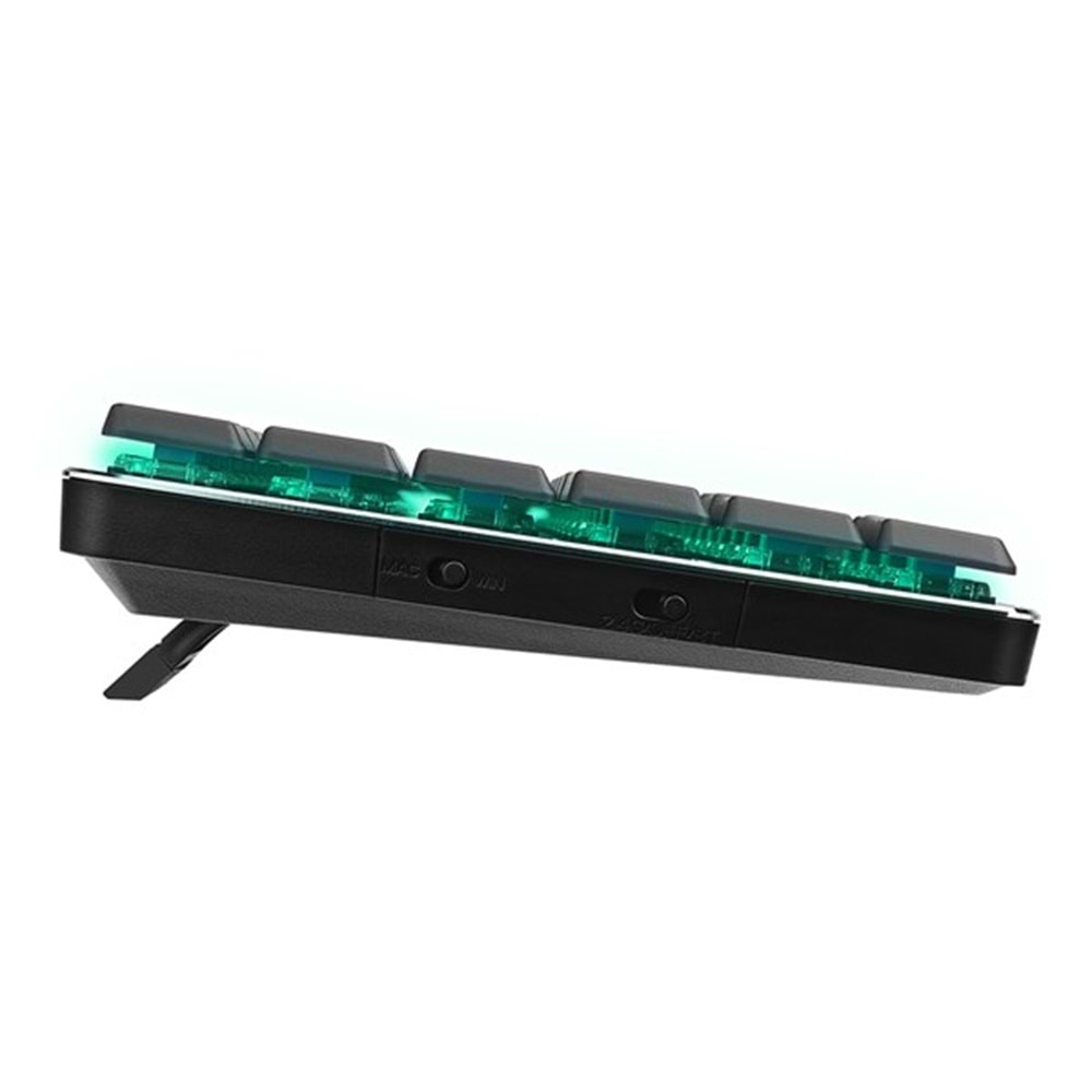 RAMPAGE W-GRANITE Siyah/Gri Low Profile BLUE SWITCH Q RGB Kablosuz+ BT Mekanik Gaming Oyuncu Klavye
