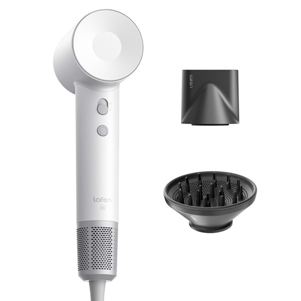 LAIFEN SE Beyaz1500W 2 Başlıklı Yüksek Hızlı Saç Kurutma Makinesi