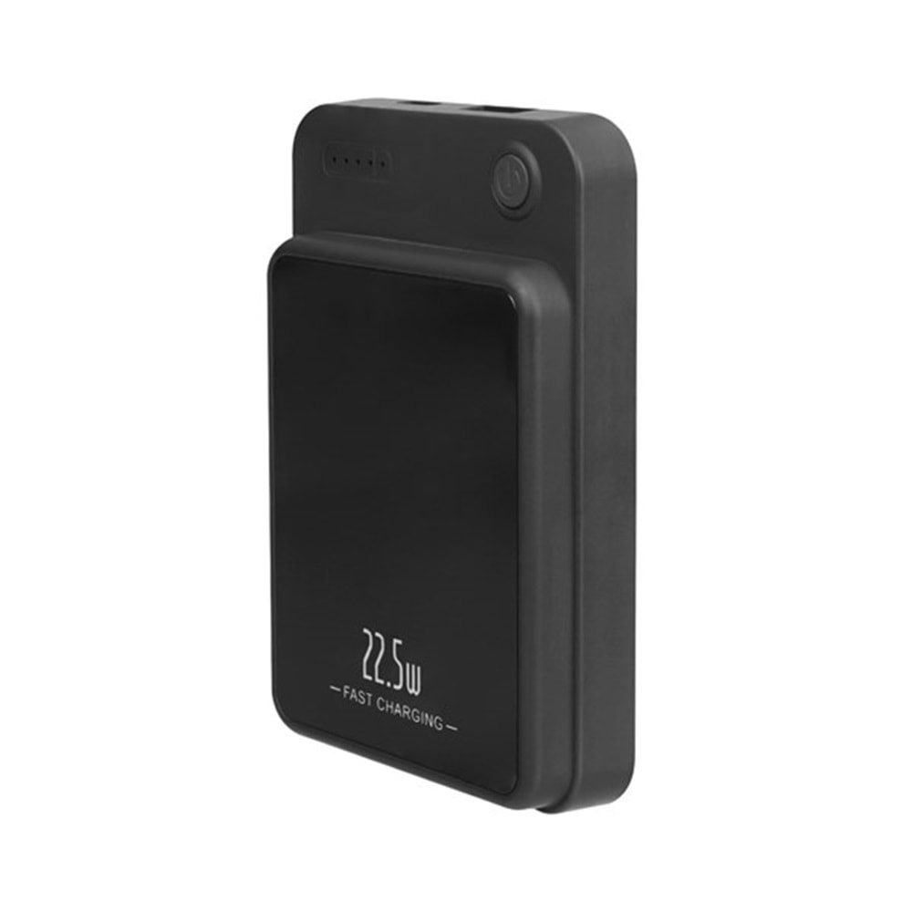 S-LINK M1021 10000mAh Magsafe 15W HSC22.5W+PD20W+QC3.0 Siyah LCD Taşınabilir Şarj Cihazı Powerbank