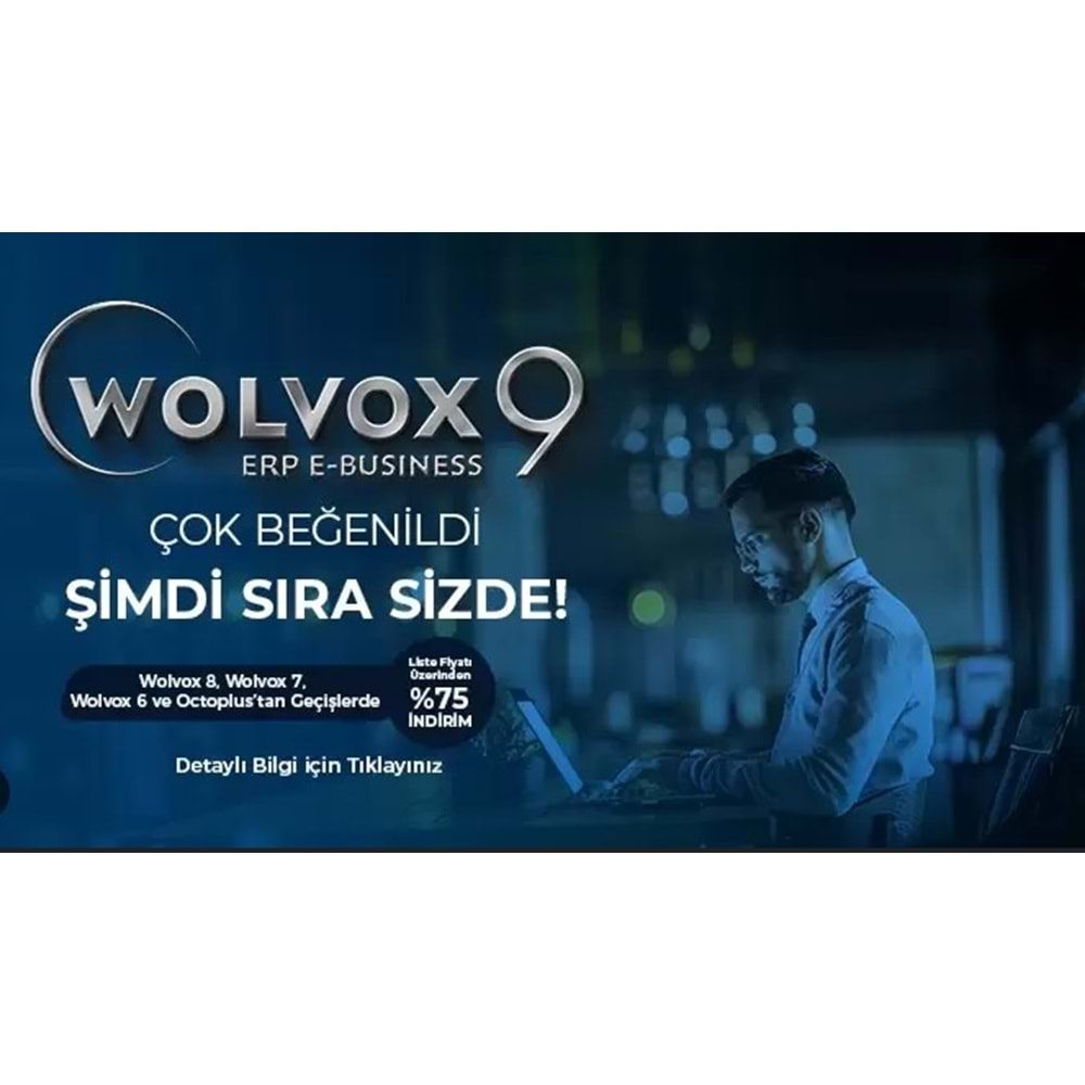 AKINSOFT WOLVOX 9 PAKET 1 CARİ KASA STOK FATURA TRANSFER ANALİZ