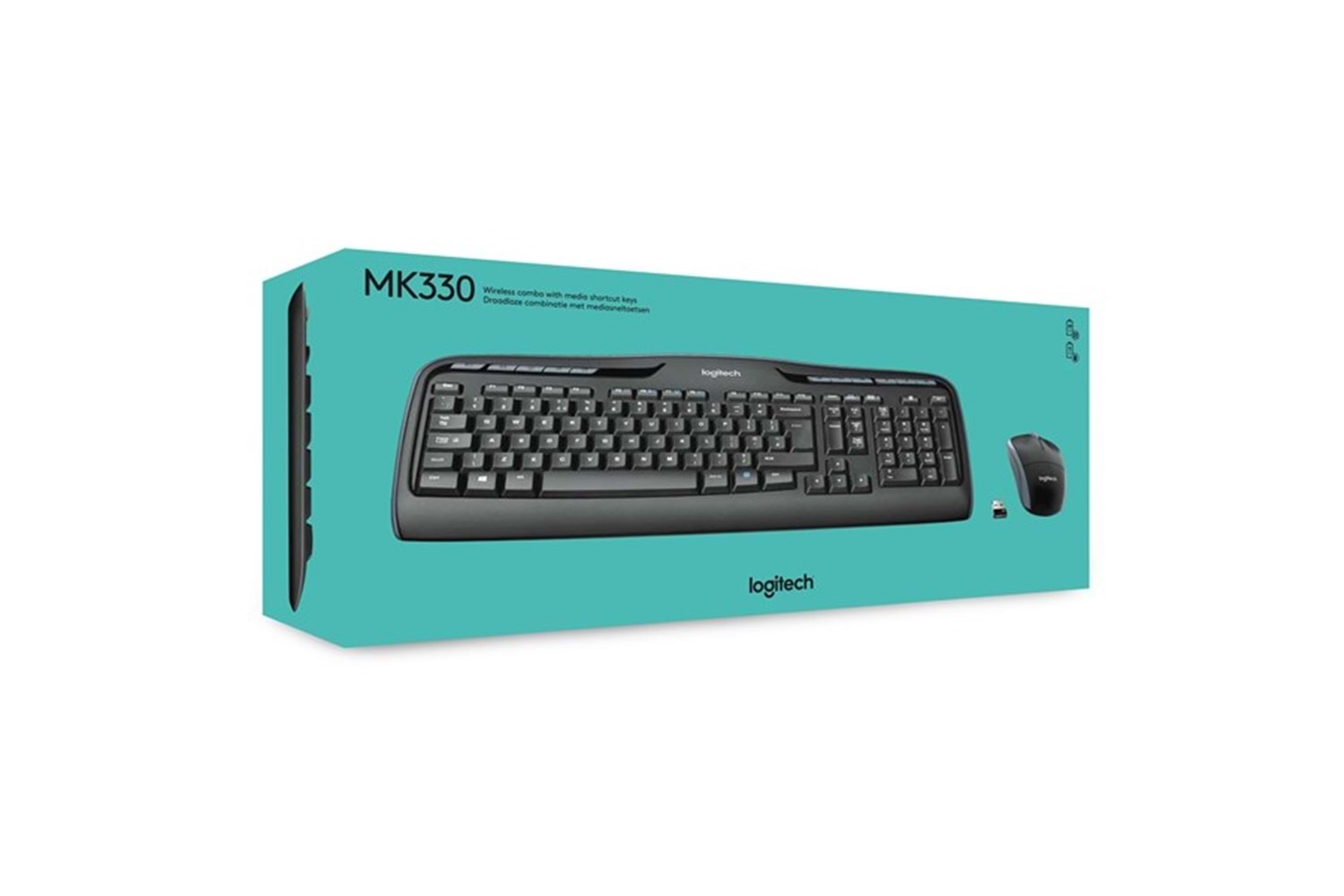 LOGITECH MK330 Kablosuz Q Trk Siyah Multimedya Klavye - Mouse Set Set 920-003988