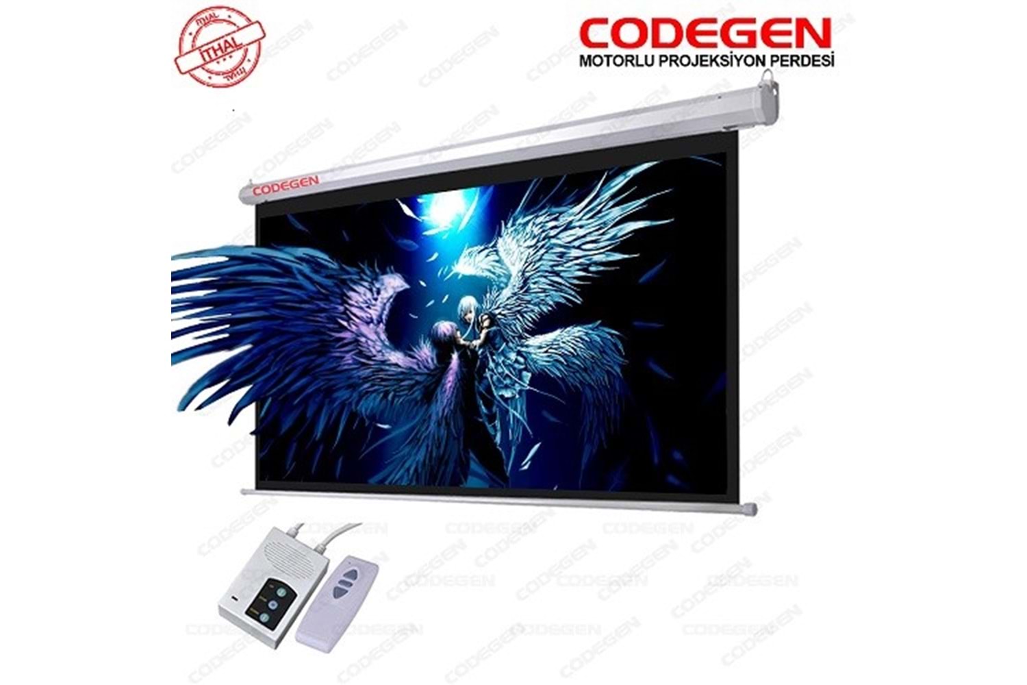 CODEGEN EX40 400x300 Motorlu Projeksiyon Perdesi