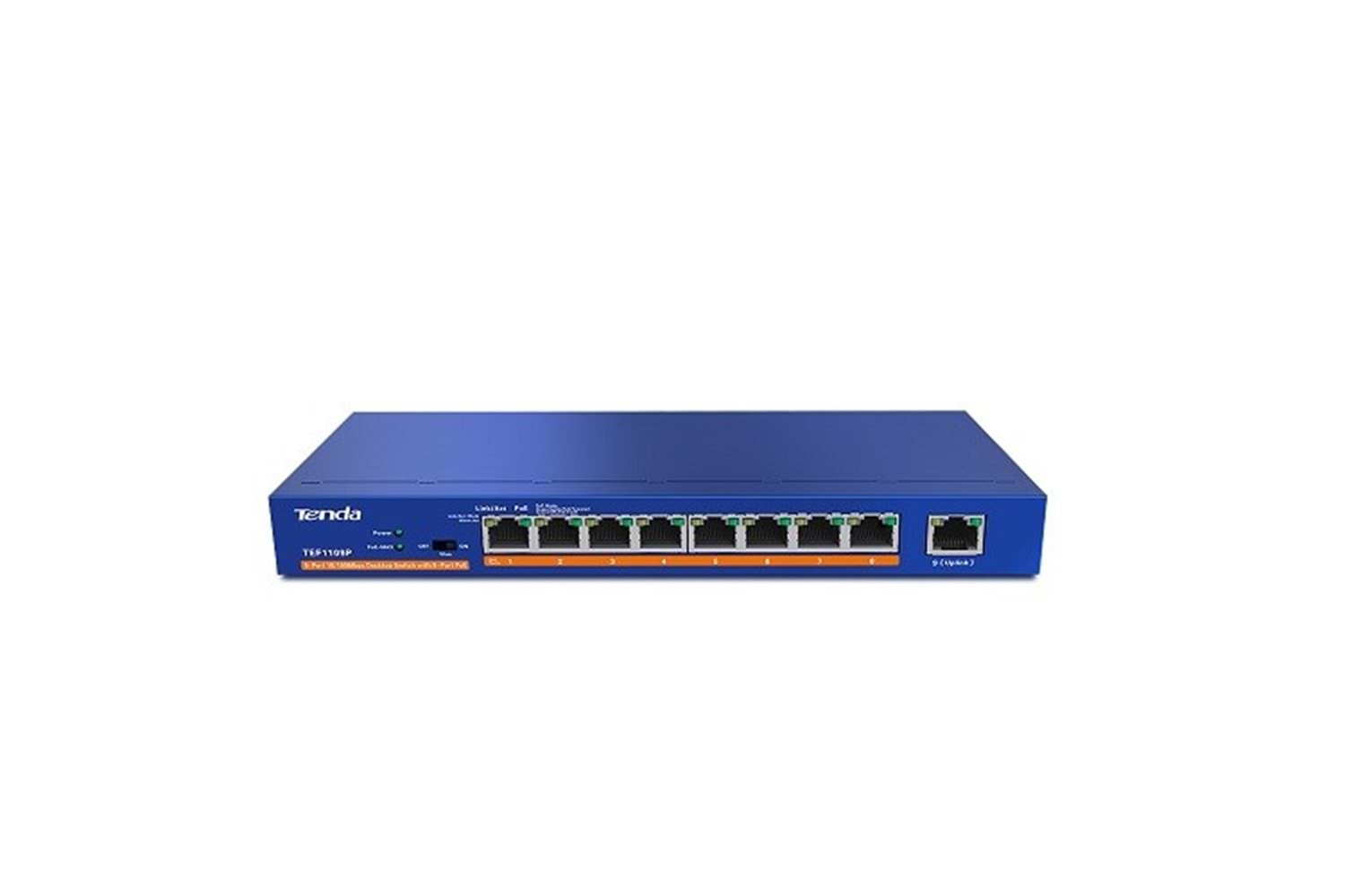 TENDA 9port 63w 8port PoE TEF1109P-8-63W 10/100 Yönetilemez Switch