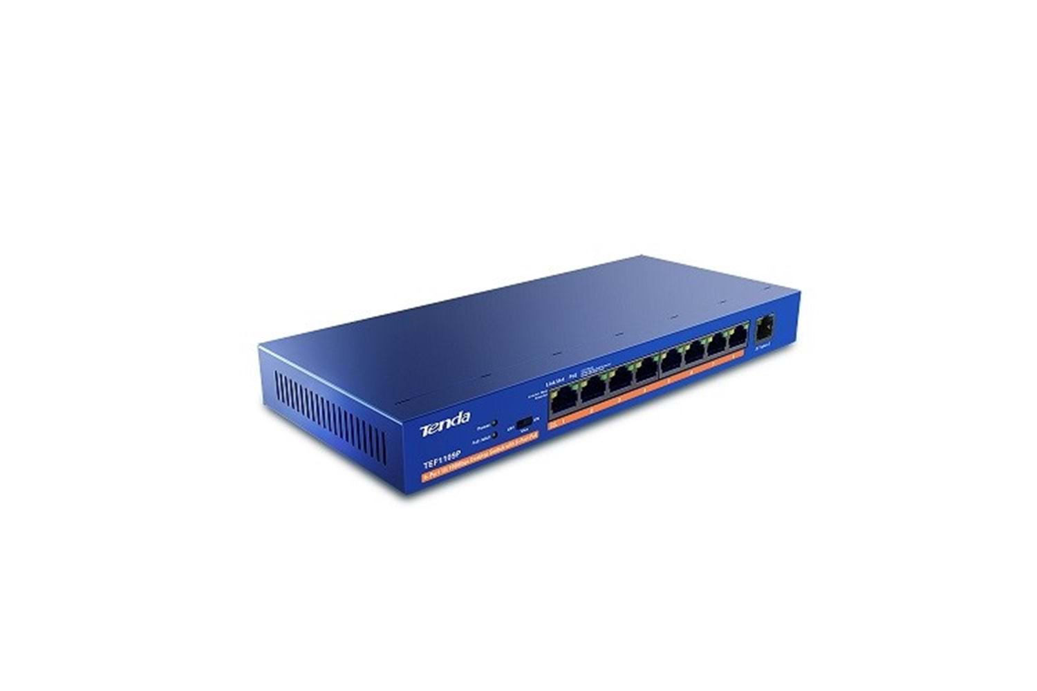 TENDA 9port 63w 8port PoE TEF1109P-8-63W 10/100 Yönetilemez Switch